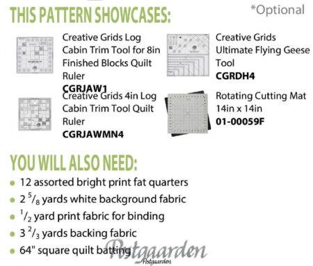 CLPJAW073 Log cabin Bouquet materialeliste