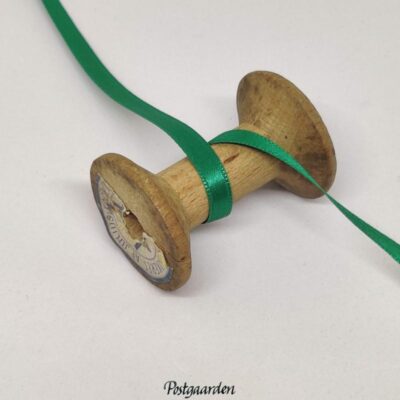 Mellemgrøn satinbånd 6mm