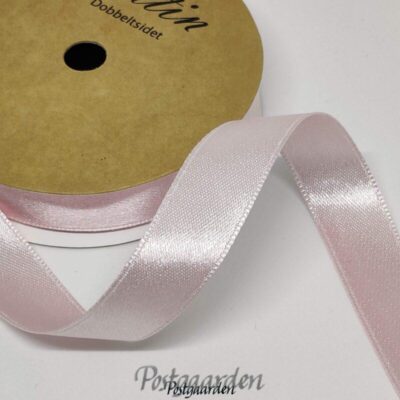 15mm lyserød satinbånd 10m