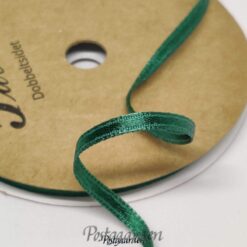 Mørkgrøn 3mm satinbånd 10m
