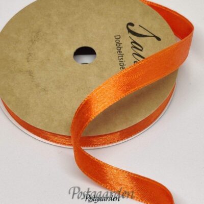 Orange 10mm satinbånd 10m