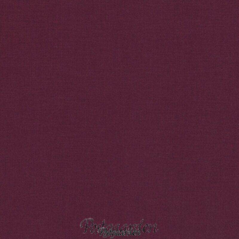 Vinrød ensfarvet patchworkstof Kona Garnet