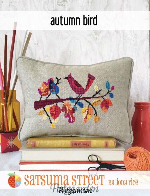 autumn bird korssting mønster broderi