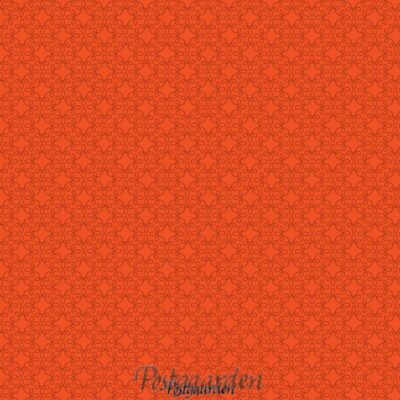 7551 Orange patchworkstof med geometrisk mønster