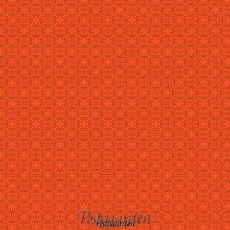 7551 Orange patchworkstof med geometrisk mønster