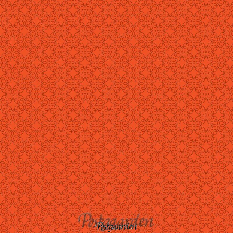 7551 Orange patchworkstof med geometrisk mønster