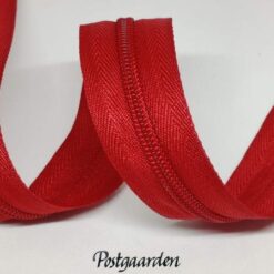 rød lynlås i metermål 6mm - postgaarden.com