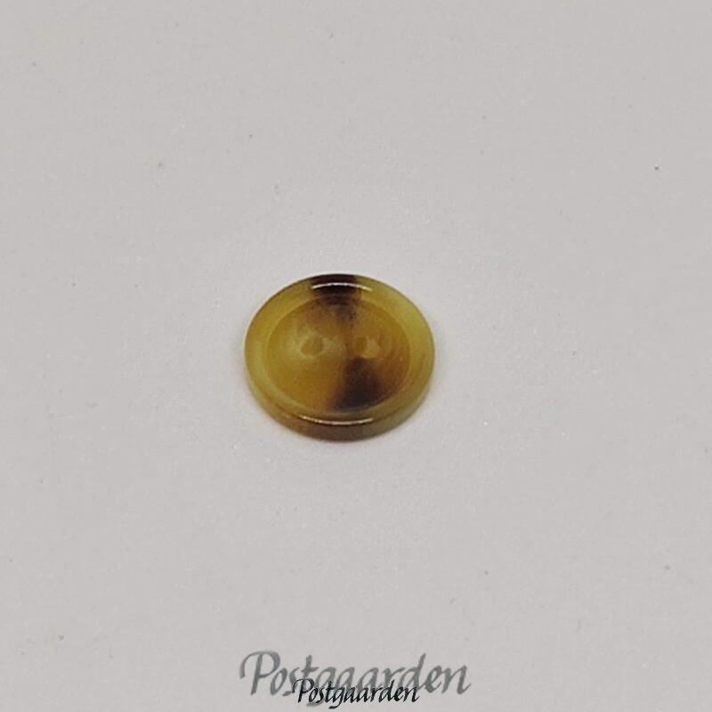 24" (ca. 15 mm) Gylden/brun knap med 2 huller