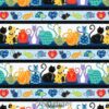 7566 Katte i borter patchworkstof
