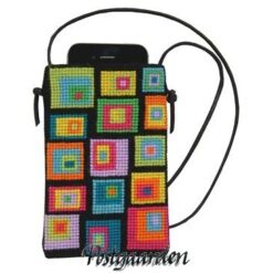 Colourful cabblestone mobiltaske Fru Zippe