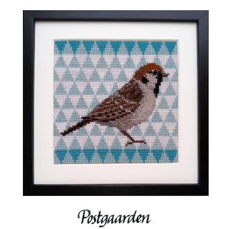 70-0480 Spurv fru zippe broderikit - postgaarden.com