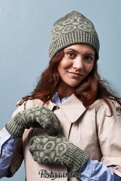 899028 Prikkede vanter og hue - Luna - strikkeopskrift