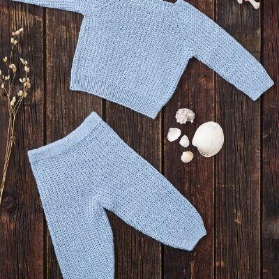 899032 Babysæt i perlerib - Luna - strikkeopskrift