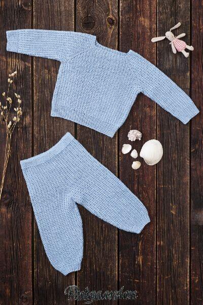 899032 Babysæt i perlerib - Luna - strikkeopskrift