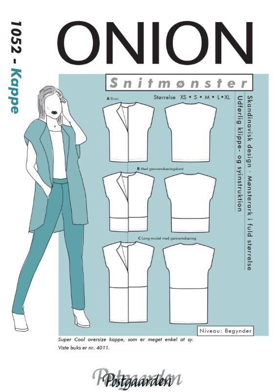 1052 - Kappe - snitmønster fra ONION