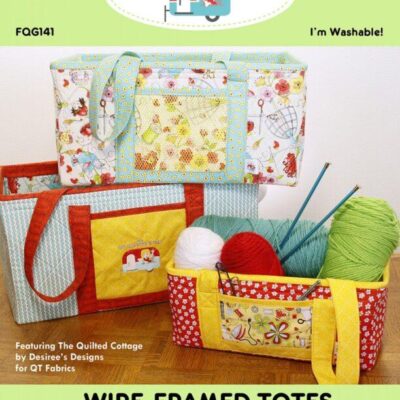 Wire-framed Totes - patchwork mønster
