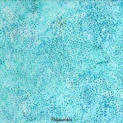 7600 Tyrkis med prikker Bali/batik patchworkstof