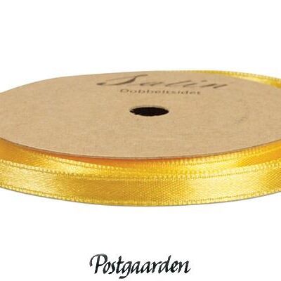 Gul satinbånd 6mm 10m