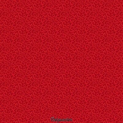 7602 Rød med snirkler patchworkstof