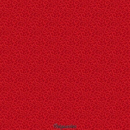 7602 Rød med snirkler patchworkstof