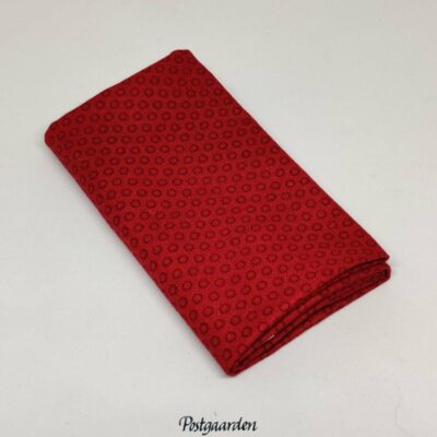 FQ7604 Rød med ringe patchworkstof