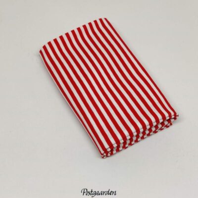 FQ7601 Rød hvid strib patchworkstof