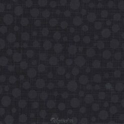 7612 Sort med streger og prikker patchworkstof