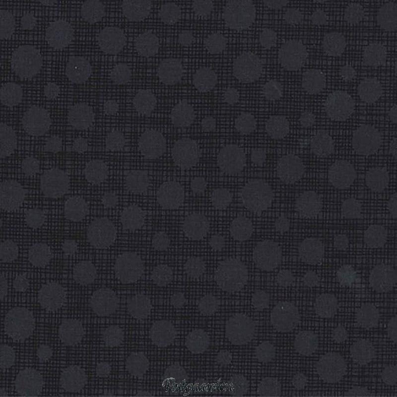 7612 Sort med streger og prikker patchworkstof