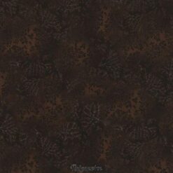 7616 - Mørkbrun patchworkstof med grene