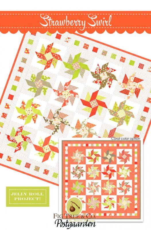 Strawberry Swirls patchwork mønster