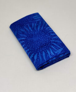 FQ7611 Blå med solsikker bali batik patchworkstof