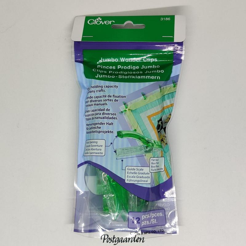 3186 Jumbo Wonder Clips 12 stk. grønne fra Clove