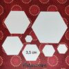 Sekskant 3,5 cm i patchworkkarton