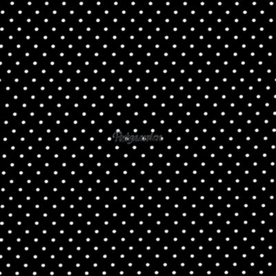 7629 Sort med hvide prikker patchworkstof