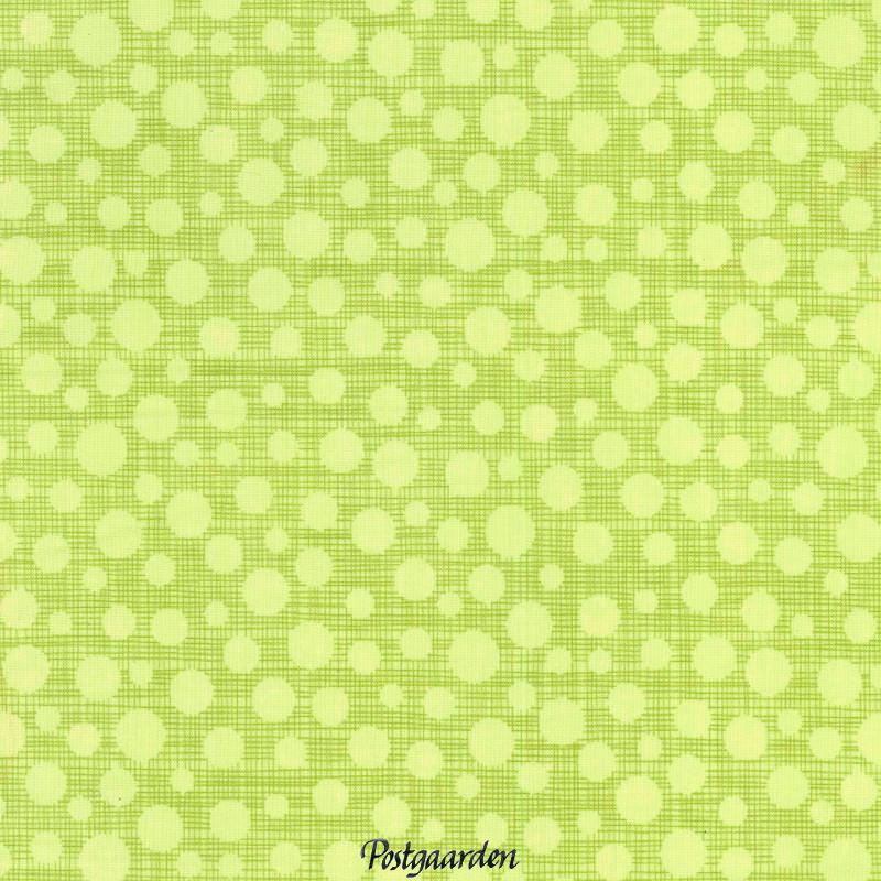 7621 Lime med streger og prikker - patchworkstof