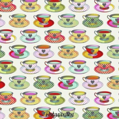 7633 Råhvid med kopper - Tula Pink patchworkstof