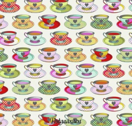 7633 Råhvid med kopper - Tula Pink patchworkstof
