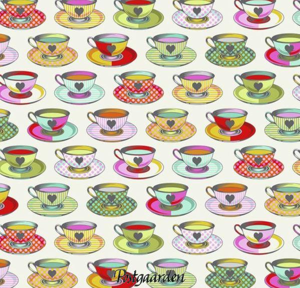 7633 Råhvid med kopper - Tula Pink patchworkstof