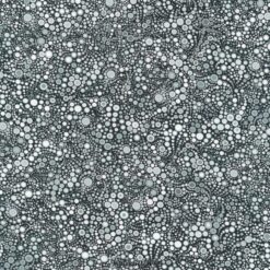 7636 Sort grå Cirkler patchworkstof