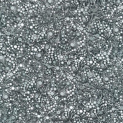 7636 Sort grå Cirkler patchworkstof