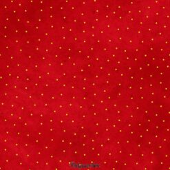 7634 Julerød med guldprik patchworkstof