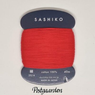 213 sashiko rød broderigarn - postgaarden.com