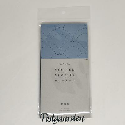 Indigo Sashiko Sampler - Wave Crest Pattern - Billede 3