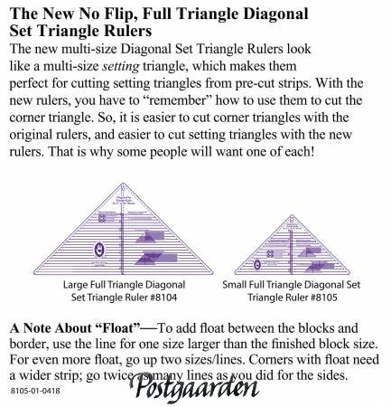 Small Diagonal Set Triangle Patchworklineal - Marti Michell