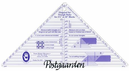 Small Diagonal Set Triangle Patchworklineal - Marti Michell