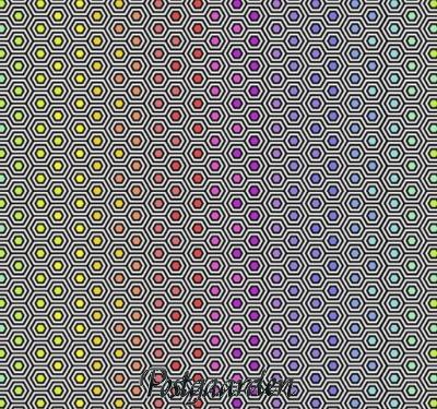 7648 Hexy Rainbow Ink - Tula Pink - patchworkstof