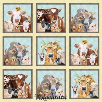 7658 Panel med køer og landbrugsdyr