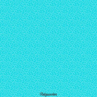 7661 Tyrkis med snirkler - Patchworkstof