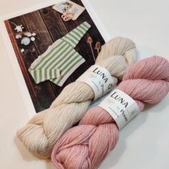 Luna by permin 899034 Råhvid og Lyserød farve kombination