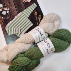 Luna by permin 899034 Råhvid og grøn farve kombination